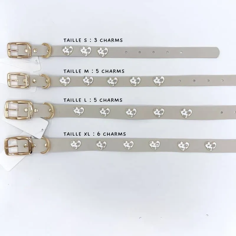 COLLIER POUR CHIEN AVEC CHARMS - COW LOVE 🤍