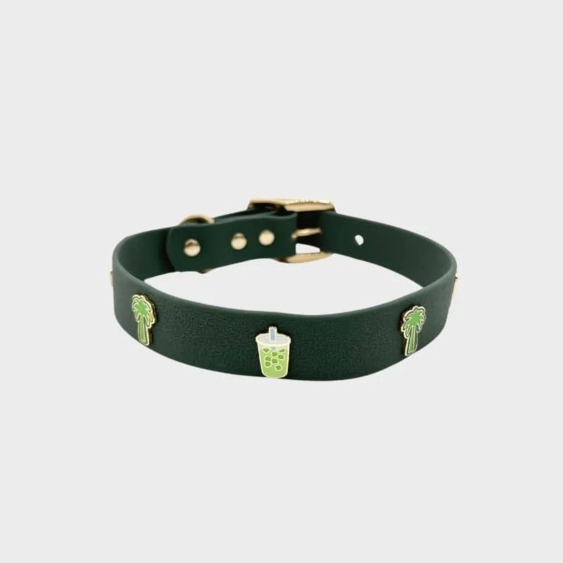 COLLIER POUR CHIEN AVEC CHARMS - LOVE YOU SO MATCHA 🍵🌴