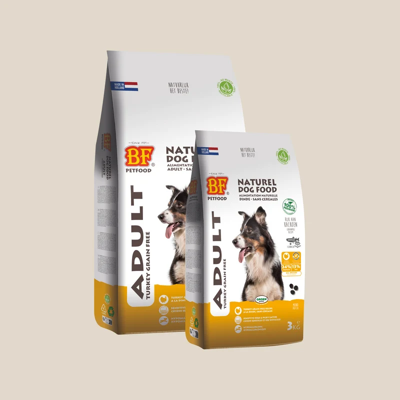 Croquettes à base de dinde sans céréales pour chien adulte