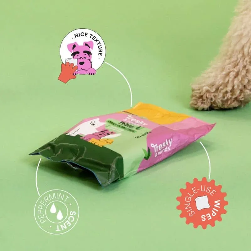 LINGETTES NETTOYANTES POUR LE CORPS - POUR CHIEN