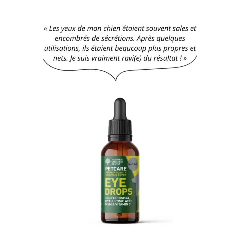 NETTOYANT POUR LES YEUX À L'ARGENT COLLOÏDAL - POUR CHIEN ET CHAT