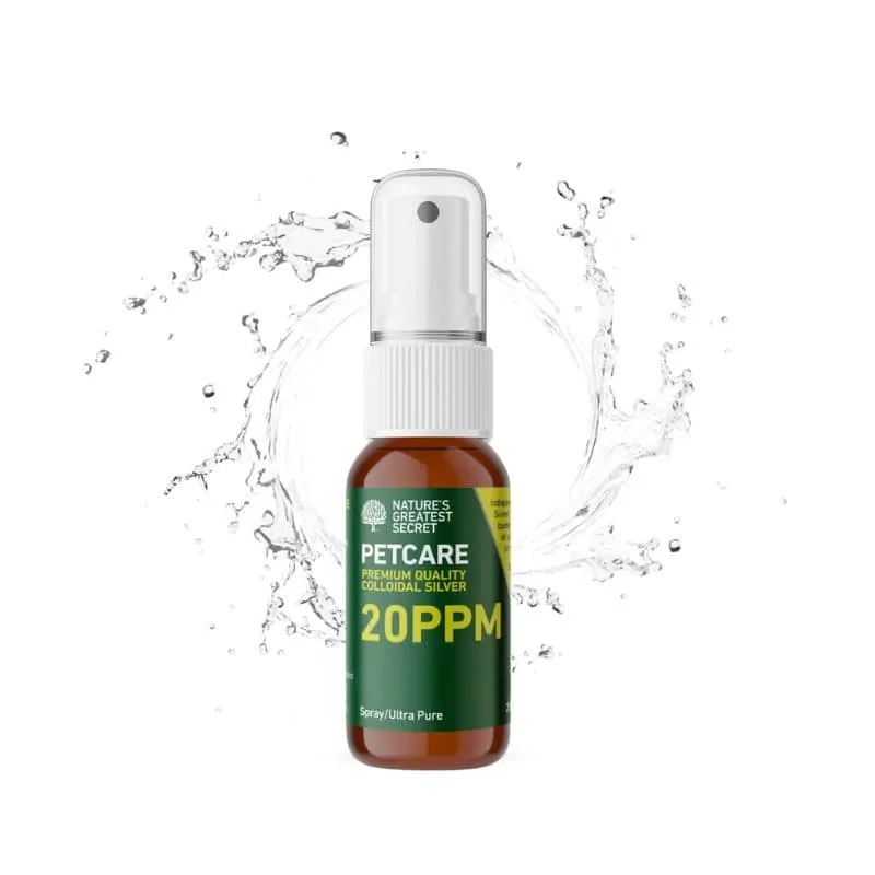 ARGENT COLLOÏDAL ANTISEPTIQUE NATUREL POUR CHIEN ET CHAT - SPRAY VOYAGE 20 PPM