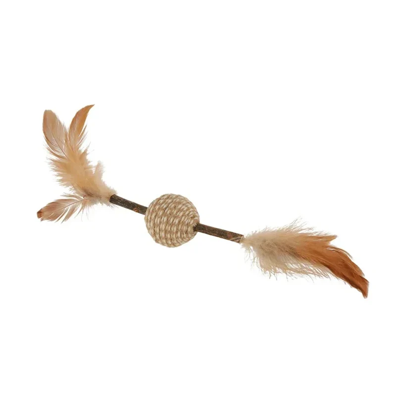Boule à plumes matatabi & sisal – Jouet euphorisant pour chat