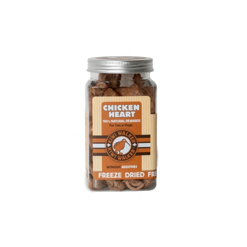 Friandises de travail pour chien & chat – Coeurs de poulet – Kiwi Walker – 60g