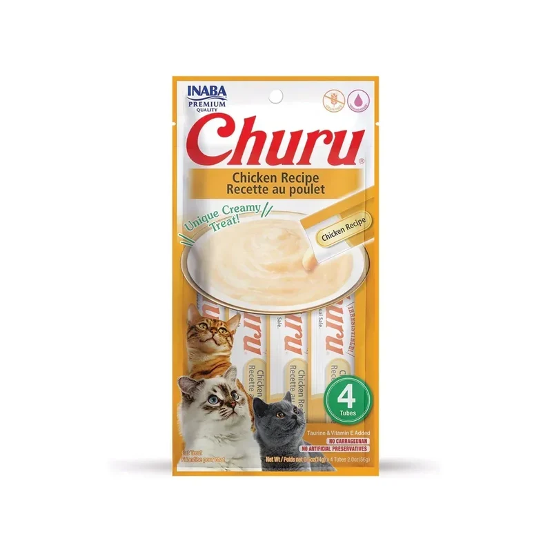 Churu Poulet – Sticks crémeux pour chat – 4 tubes de 14g