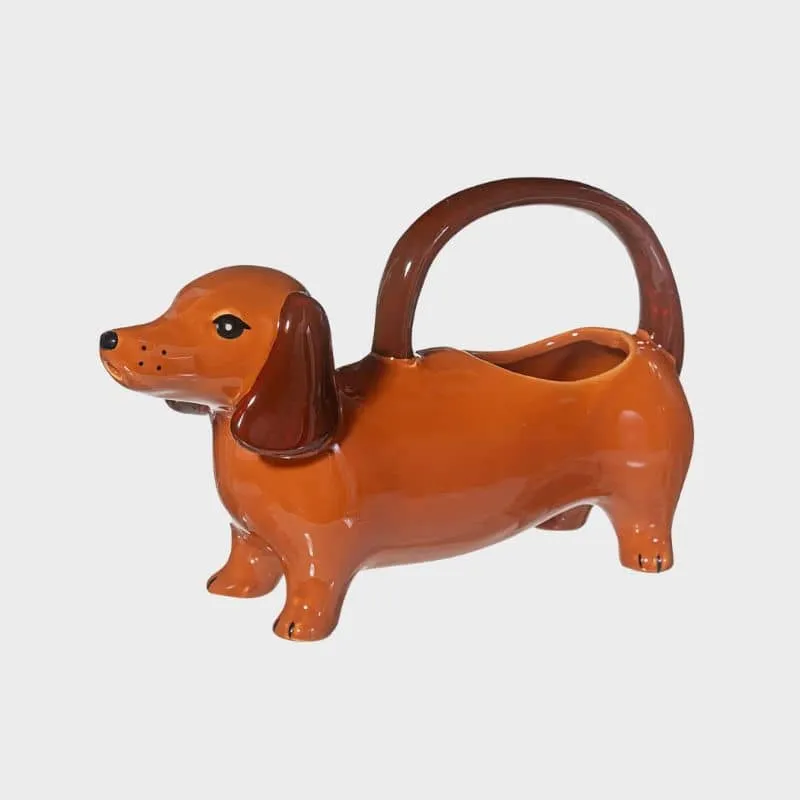 ARROSOIR EN CÉRAMIQUE - CHIEN TECKEL