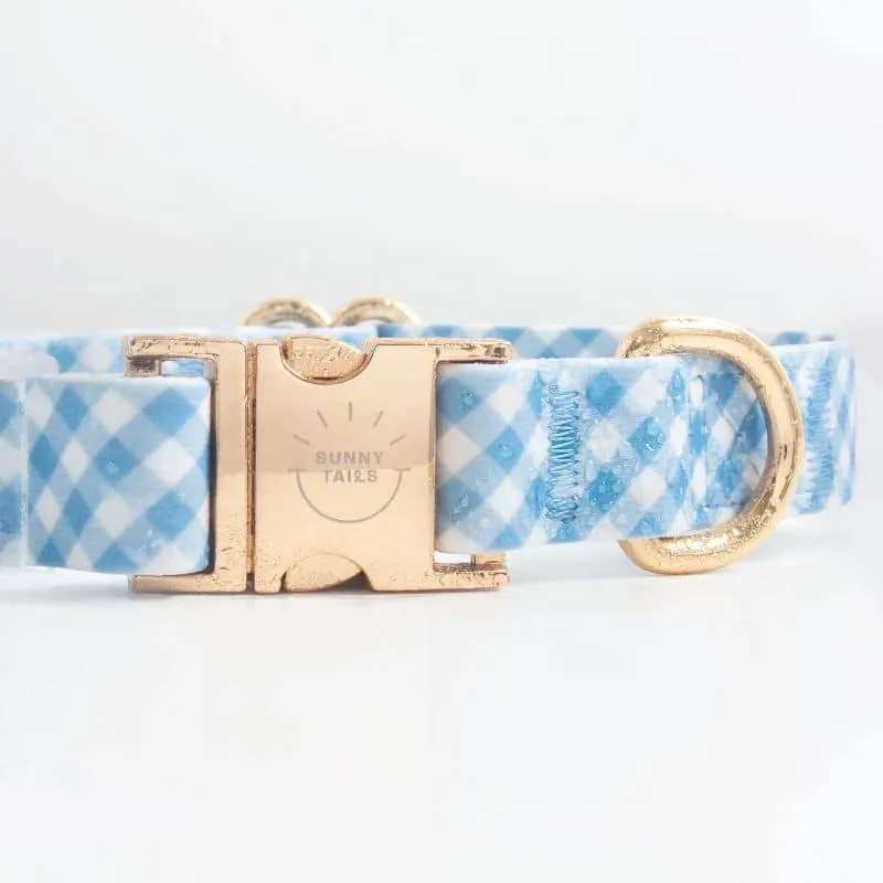 COLLIER POUR CHIEN WATERPROOF - VICHY BLEU