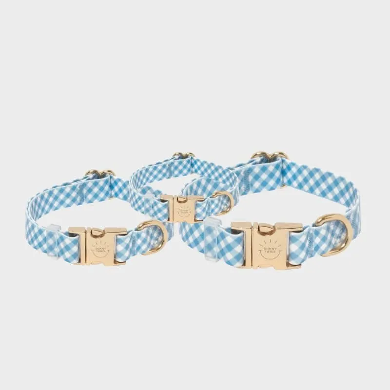 COLLIER POUR CHIEN WATERPROOF - VICHY BLEU
