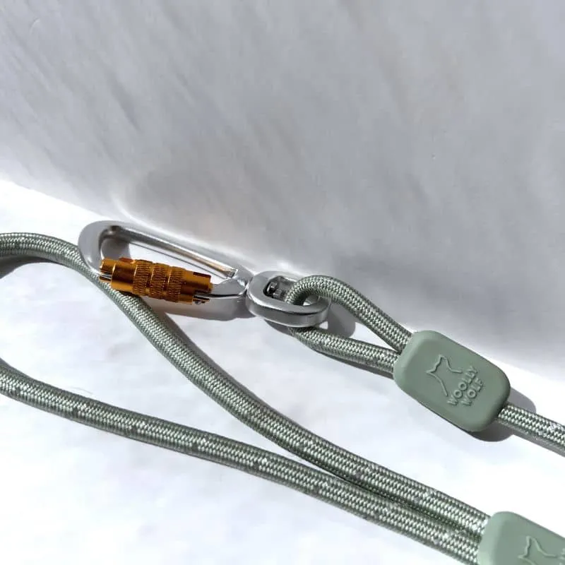 LAISSE RÉFLÉCHISSANTE EN CORDE POUR CHIEN - VERT GLACIER (2 TAILLES DISPO)