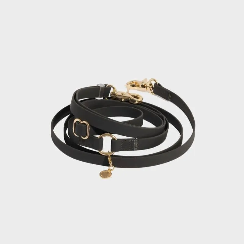 LAISSE POUR CHIEN MULTIPOSITIONS 4 EN 1 CONVERTIBLE WATERPROOF - NOIR