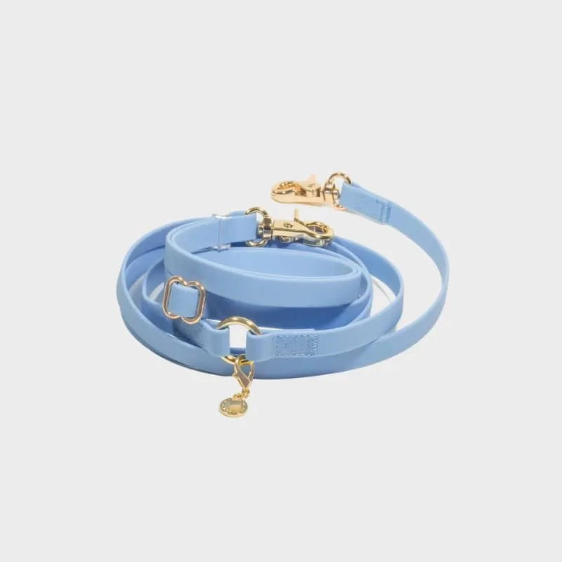 LAISSE POUR CHIEN MULTIPOSITIONS 4 EN 1 CONVERTIBLE WATERPROOF - BLEU CIEL
