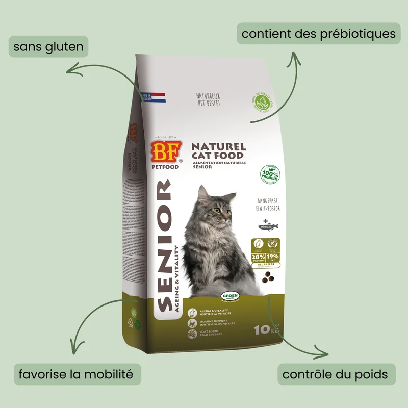 Croquettes pour chat senior