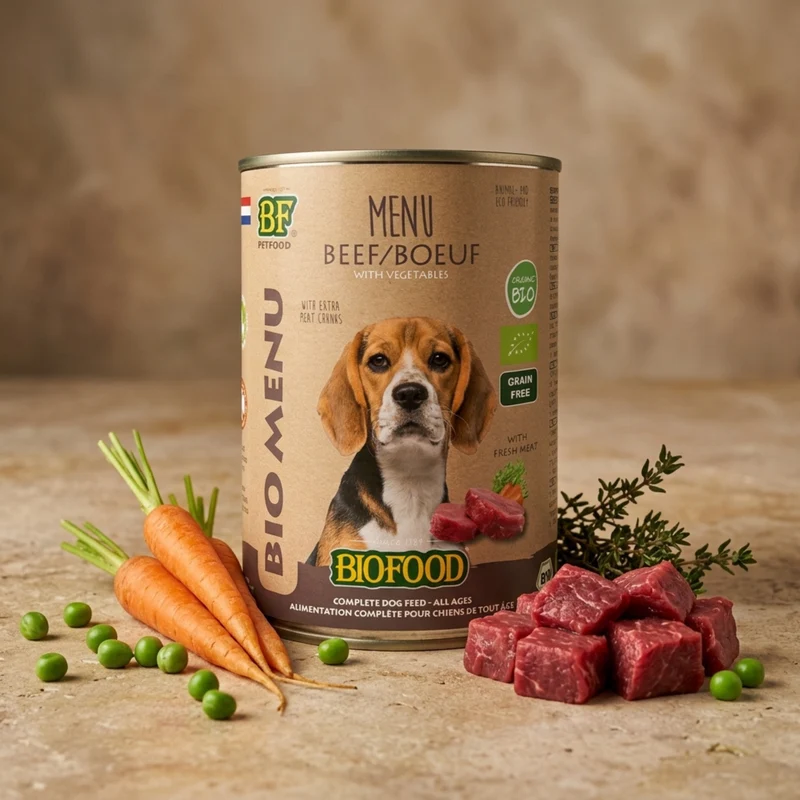 Pâtée BIO au bœuf pour chien