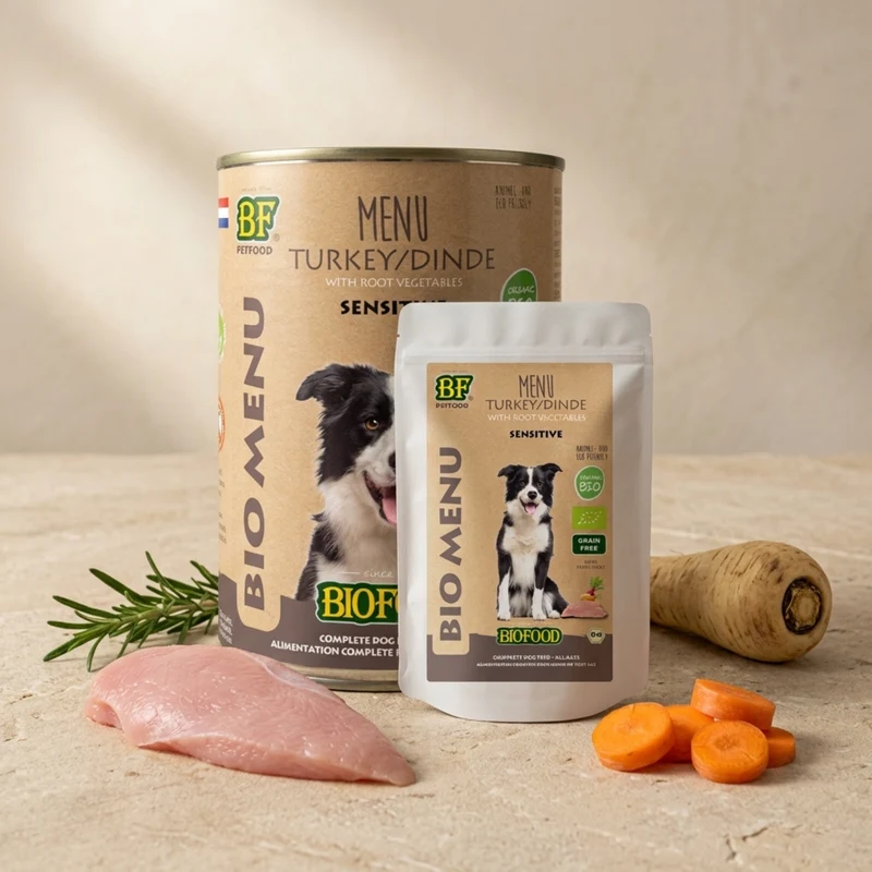 Pâtée BIO à la dinde pour chien