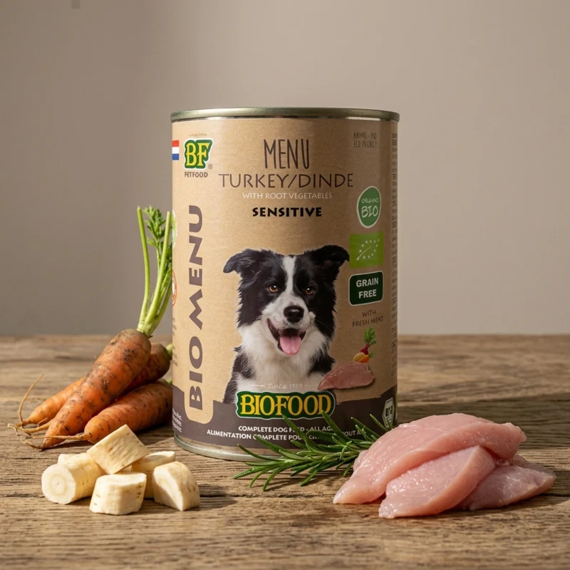 Pâtée BIO à la dinde pour chien