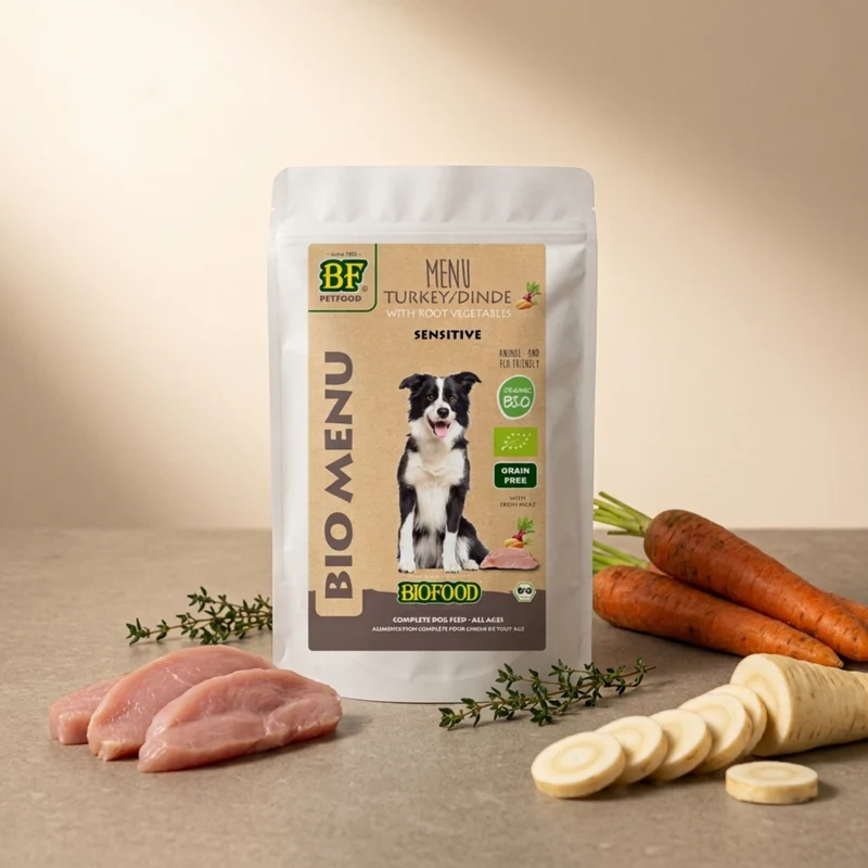 Pâtée BIO à la dinde pour chien