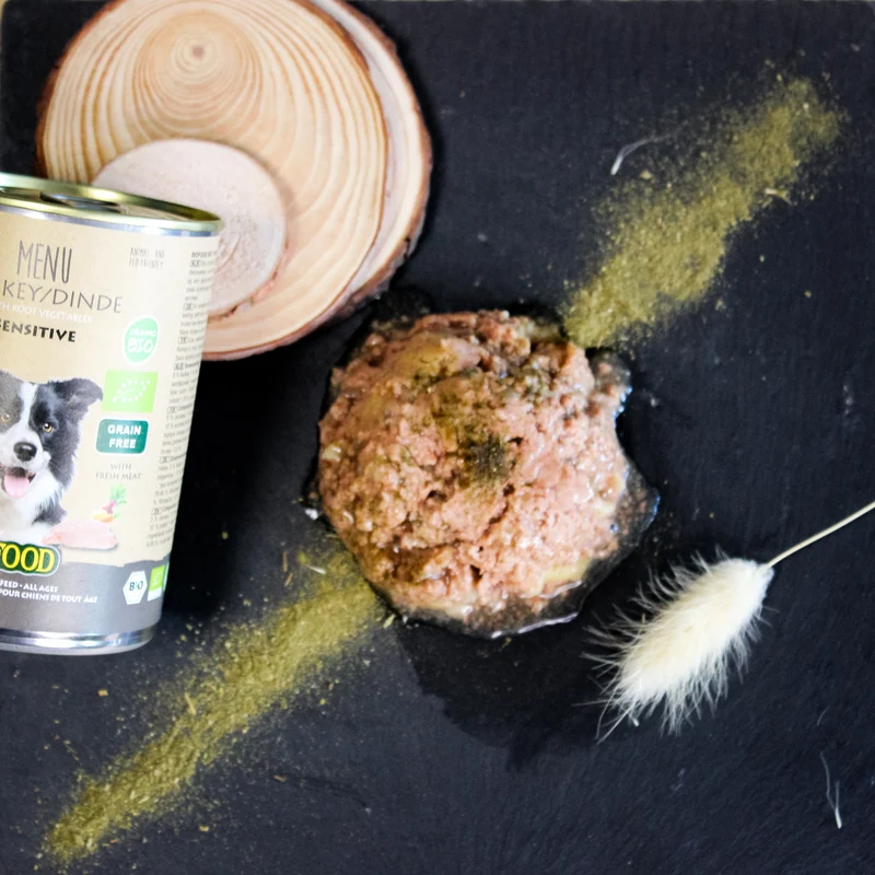 Pâtée BIO à la dinde pour chien
