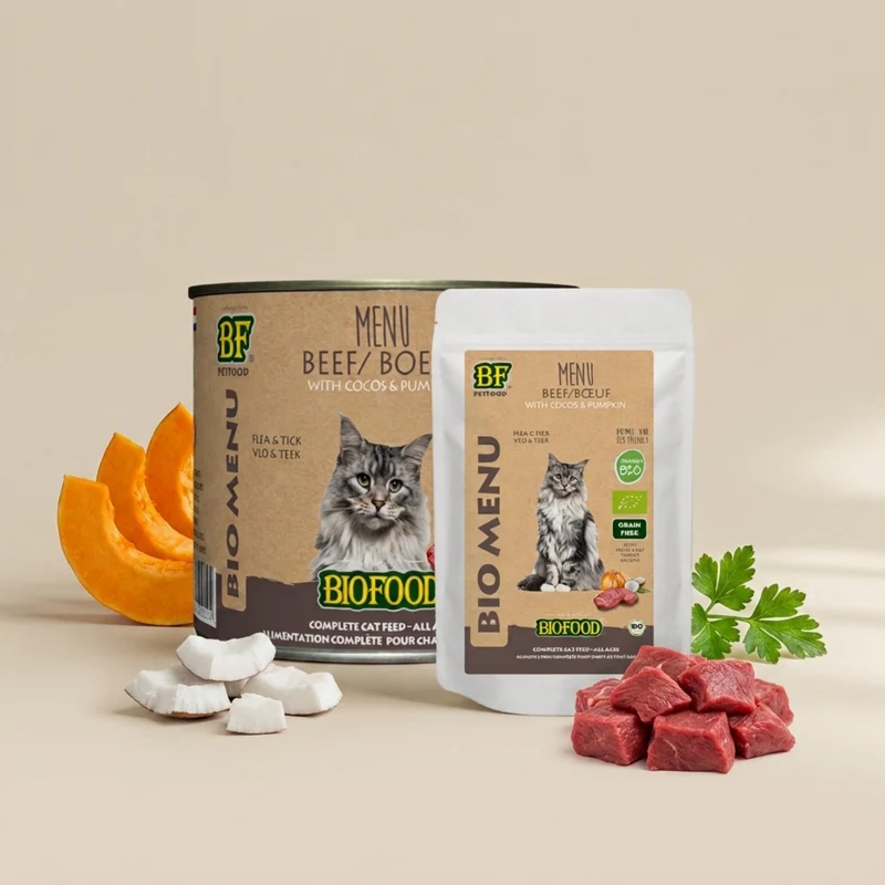 Pâtée BIO au bœuf pour chat