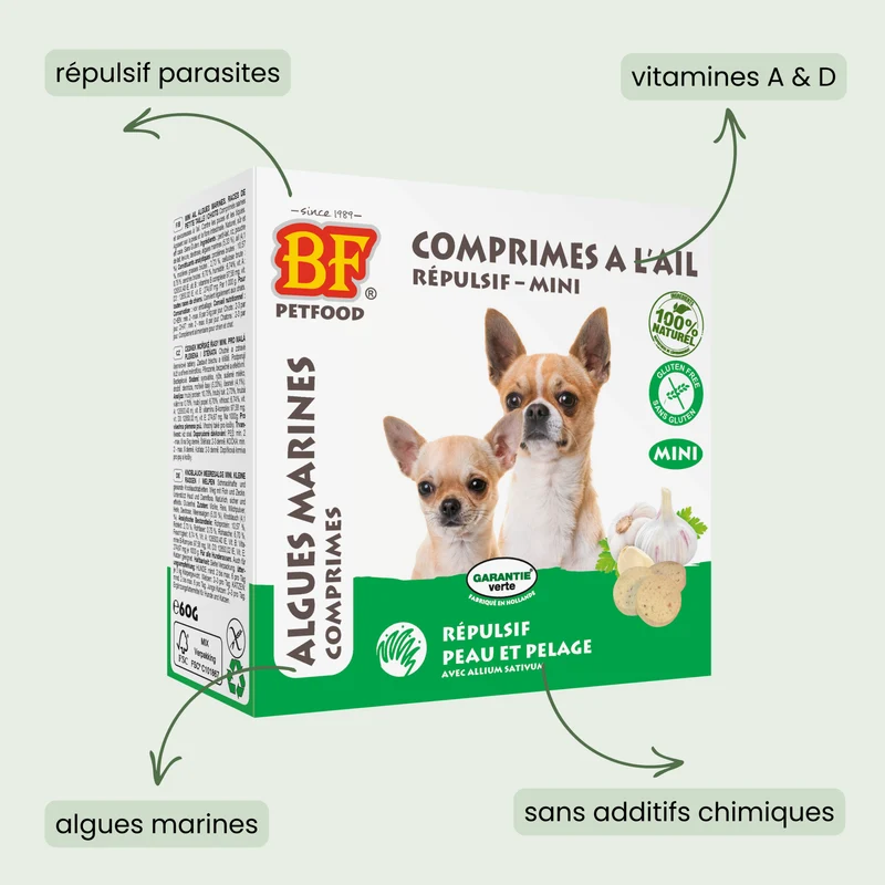Comprimés répulsifs parasites pour chien