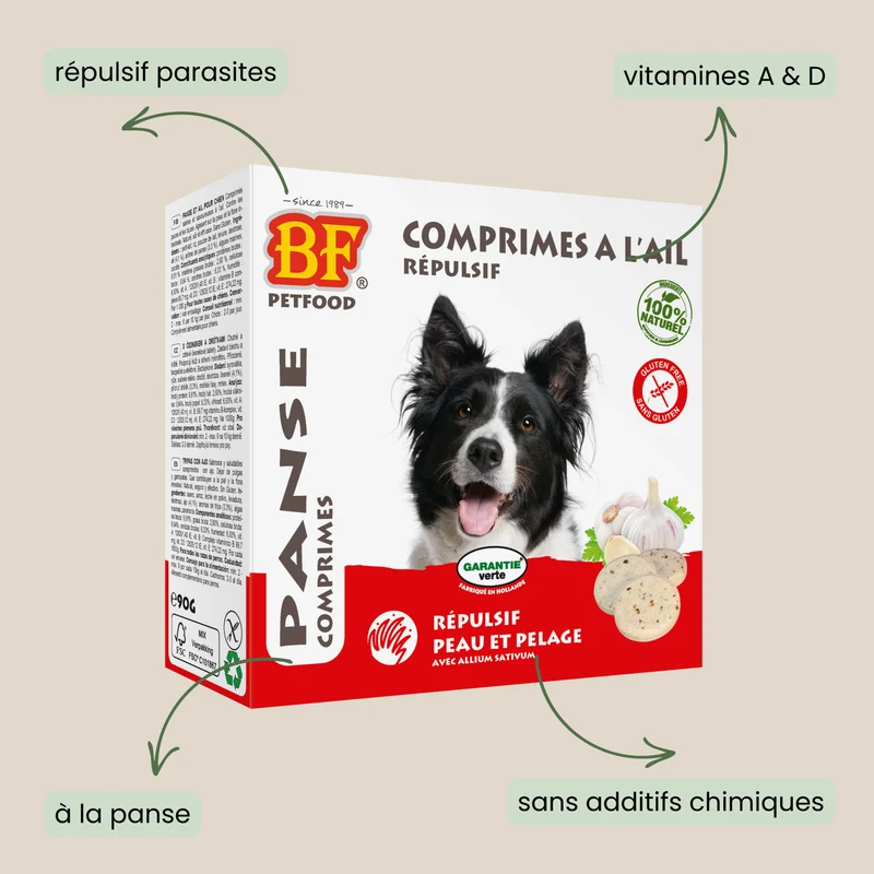 Comprimés répulsifs parasites pour chien