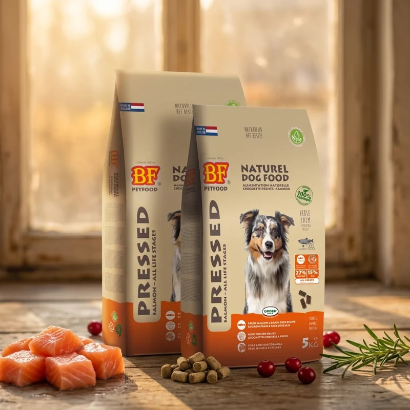 Croquettes pressées au saumon sans céréales pour chien