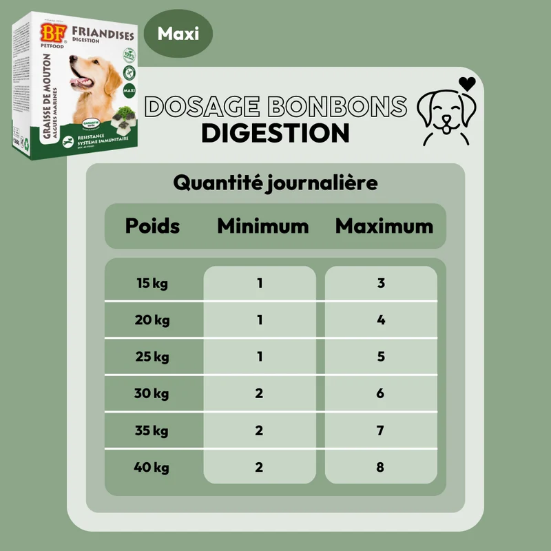 Bonbons aux algues : Complément alimentaire Digestion pour chien
