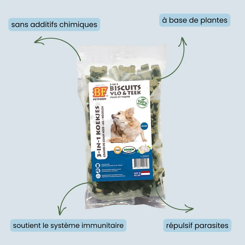 Biscuits répulsifs parasites pour chien
