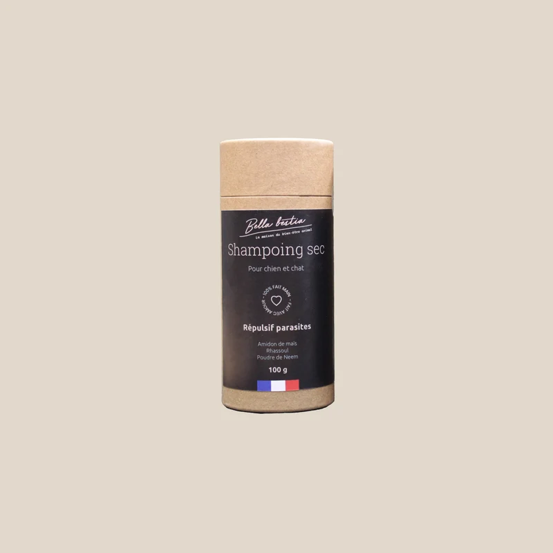 Shampoing sec répulsif Bella Bestia pour chien et chat