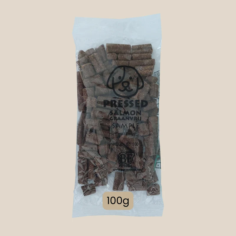pour chien adulte sensible, au saumon sans céréales, échantillon de croquettes pressées (100g) 1018