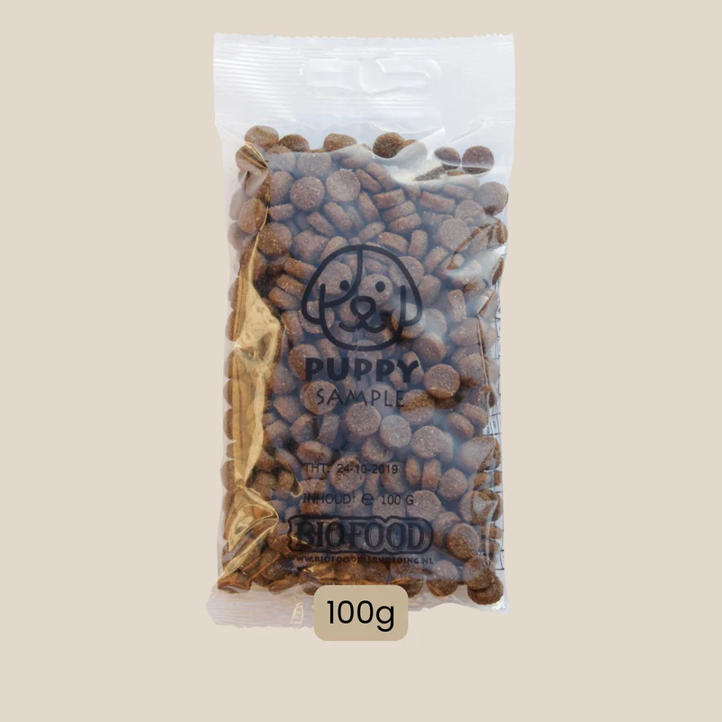 pour chiot +10kg- échantillon de croquettes (100g) -1400