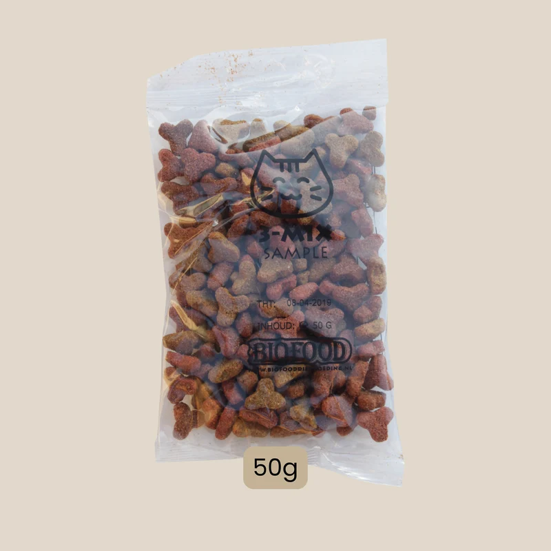 pour chat adult grande race, échantillon de croquettes(50g) - 3Mix - 1500