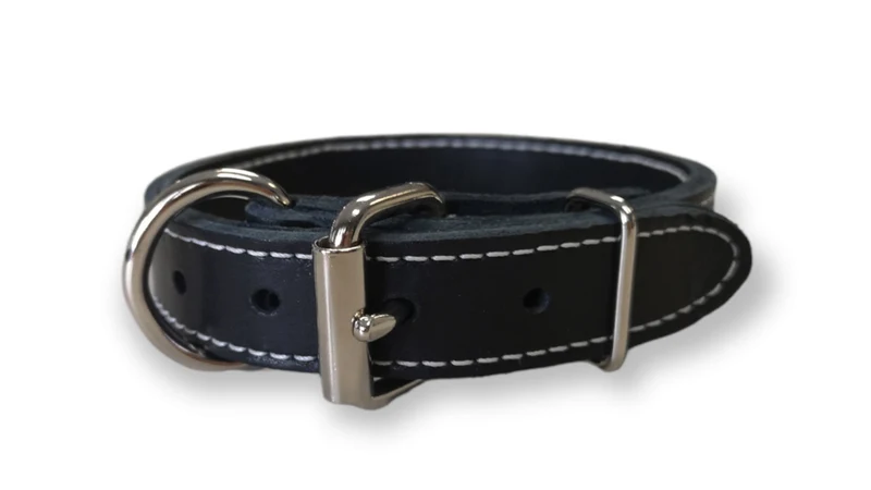 *ARIZONA Collier Cuir Double 1.25x28" Noir