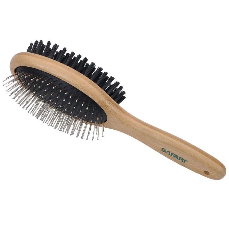 SAFARI Brosse Bambou Acier & Soie L