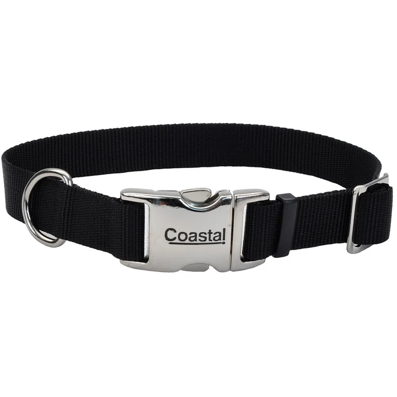 TITAN Collier Nylon Boucle Métal 1x14-20" Noir