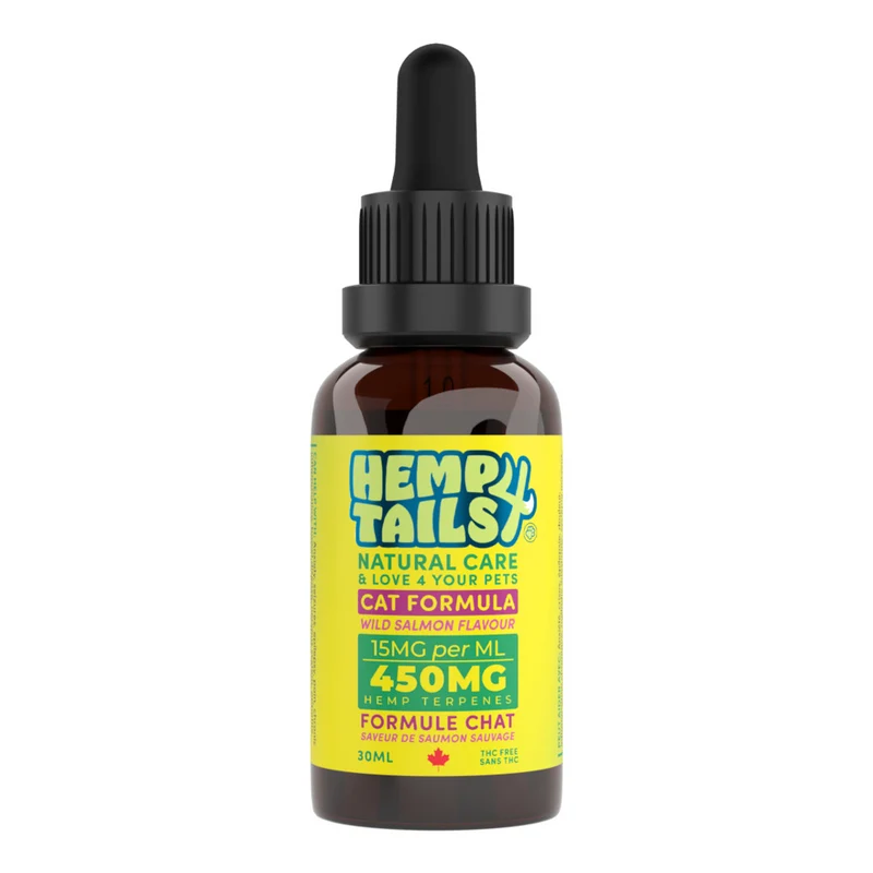 HEMP 4 TAILS Chat Huile de Chanvre Saumon 30ml