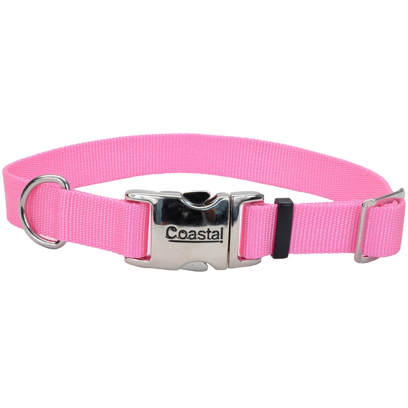 TITAN Collier Nylon Boucle Métal 3/4x14-20" Rose Vif