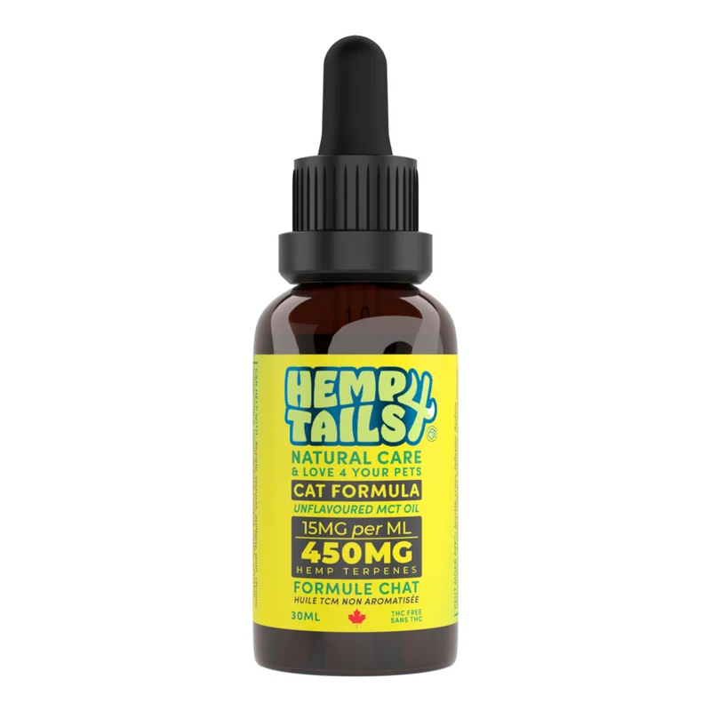 HEMP 4 TAILS Chat Huile de Chanvre 450MG 30ml