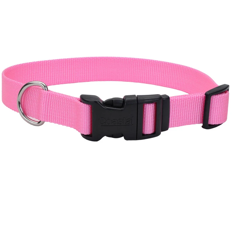 COASTAL Collier Nylon 3/4x14-20" Rose Vif