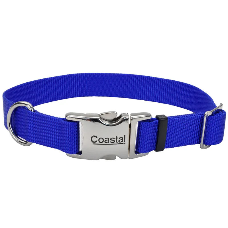 TITAN Collier Nylon Boucle Métal 1x18-26" Bleu Lagon