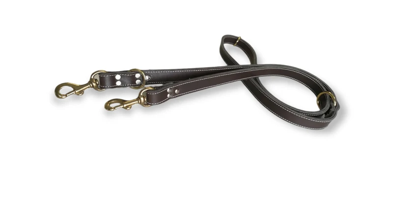 ARIZONA Laisse Cuir Double 5 Positions 3/4x72" Brun
