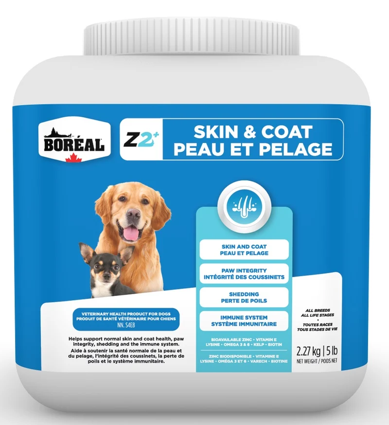 Boréal Zinpro Z2+ Suppléments de Zinc pour Chiens - Formule Peau & Pelage