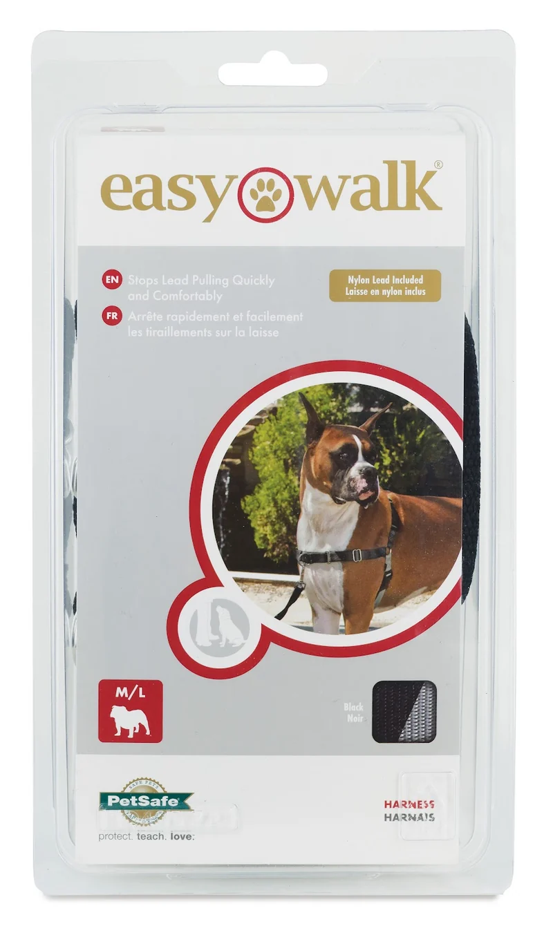 EASY WALK Harnais Noir M/L