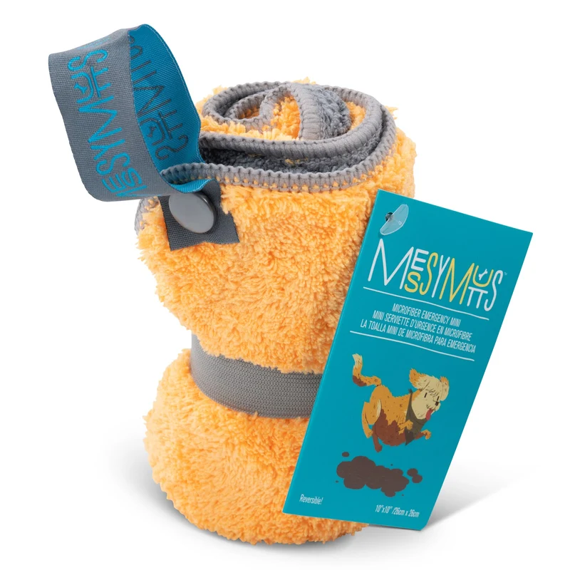 MESSY MUTTS Mini Serviette en Microfibre 10" x 10"