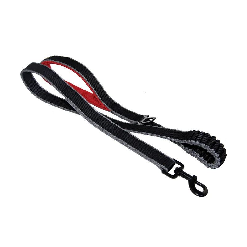 KURGO Laisse Springback Noire Poigné Rouge 48"