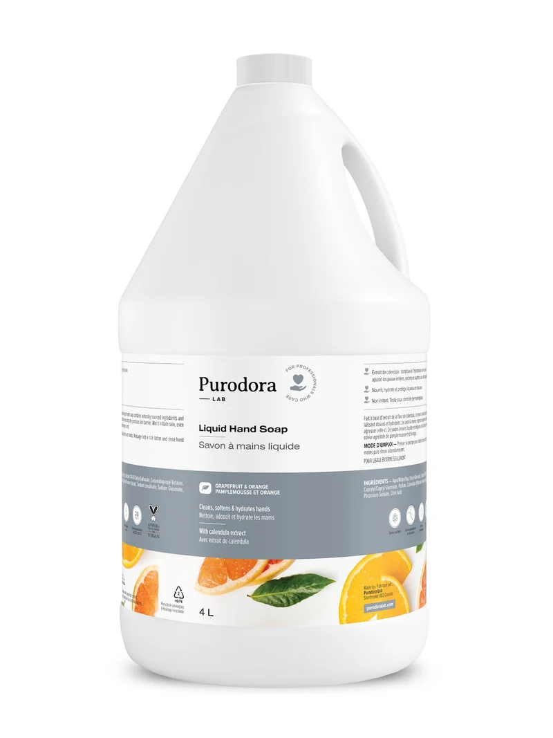 PURODORA Savon à Main Pamplemousse & Orange 4L