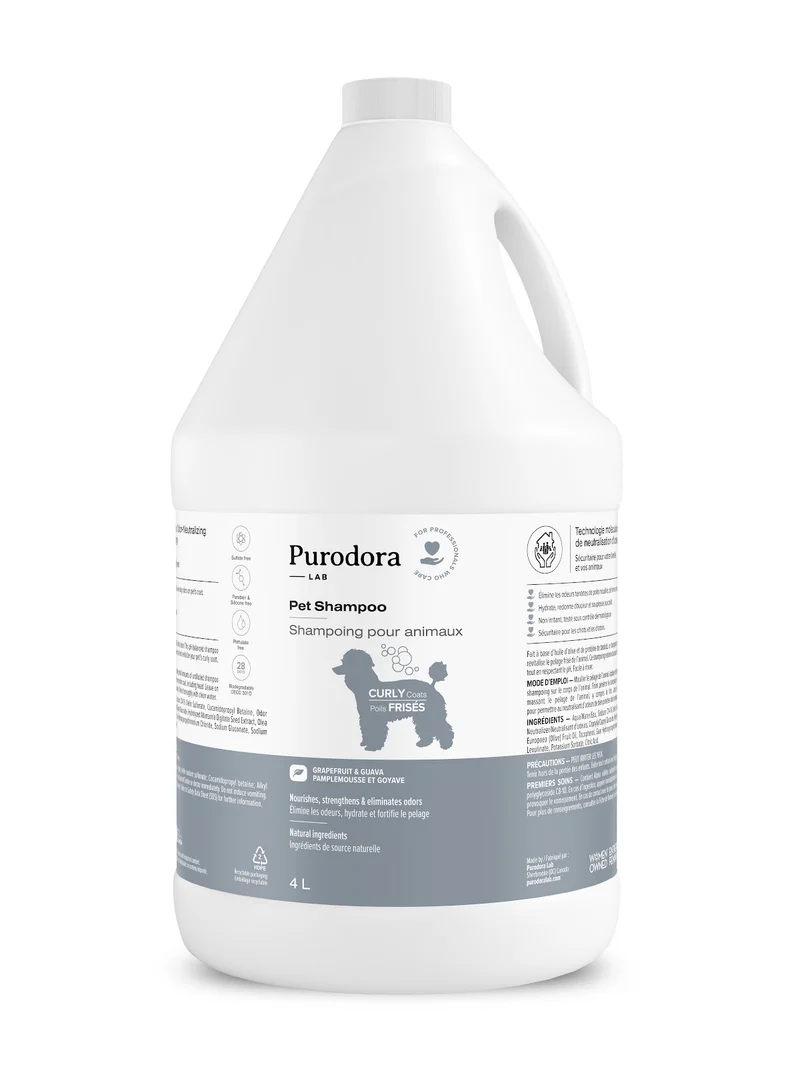 PURODORA Shampoing Hydratant Poils Frisés 4L