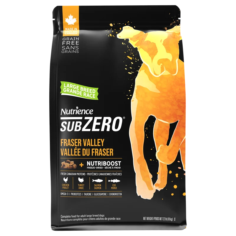 Nutrience SubZero Sans grains pour chiens de grande race, Vallée du Fraser, 10 kg