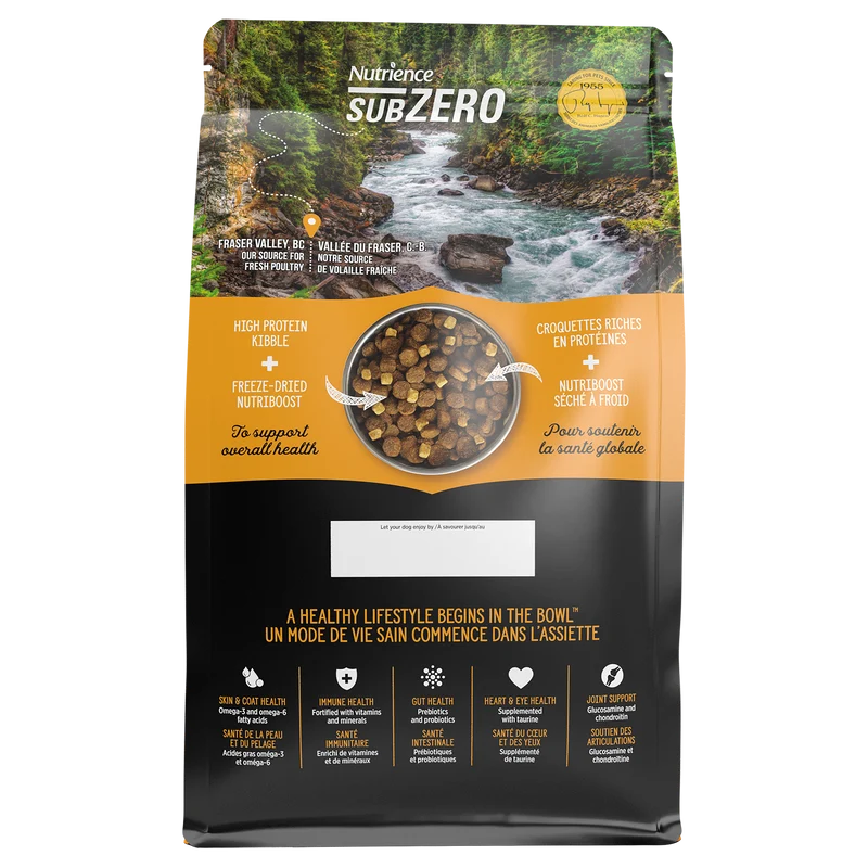 Nutrience SubZero Sans grains pour chiens de grande race, Vallée du Fraser, 10 kg