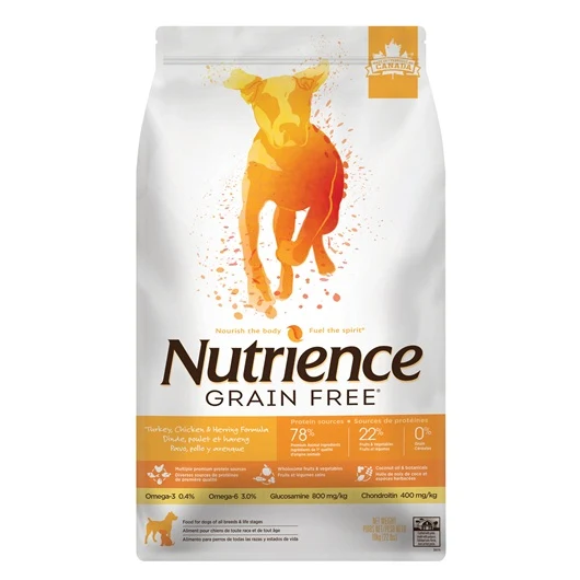 Nutrience Sans grains pour chiens, Dinde, poulet et hareng