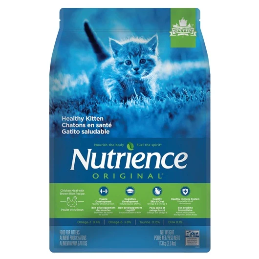 Aliment Nutrience Original, Chatons en santé, Poulet avec riz brun